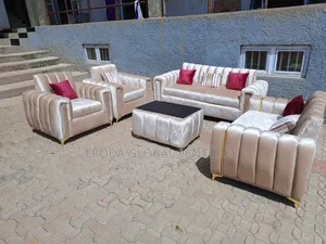 Quality Couch of 7 Seaters Sofa Chairs and Glass Table. Sa22