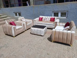 Quality Couch of 7 Seaters Sofa Chairs and Glass Table. Sa23