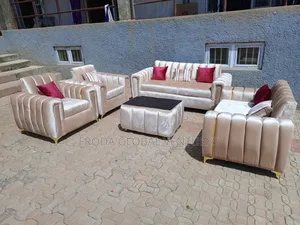 Quality Couch of 7 Seaters Sofa Chairs and Glass Table. Sa24
