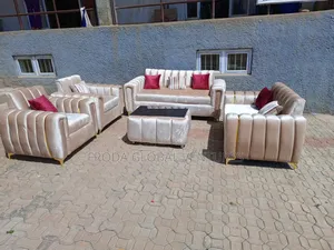 Quality Couch of 7 Seaters Sofa Chairs and Glass Table. Sa26