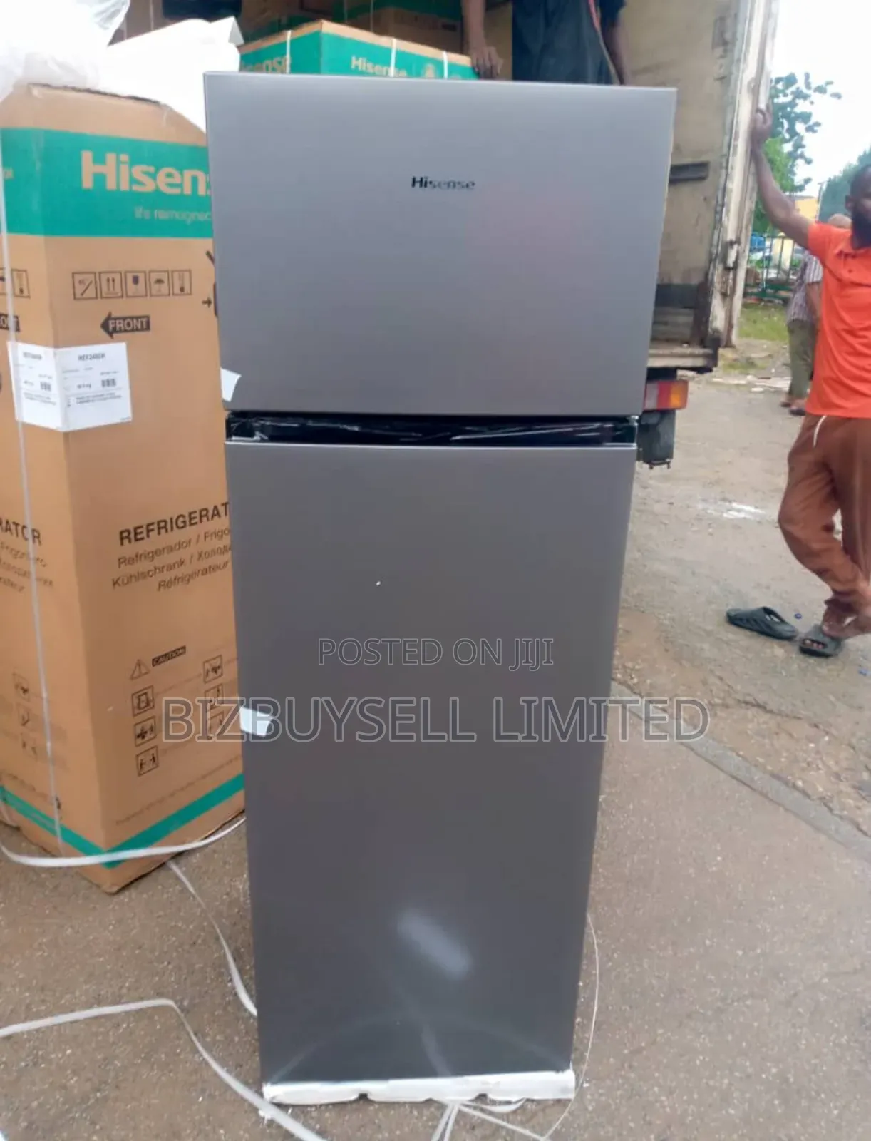 Double Doors Hisence Refrigerator.