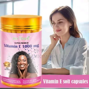 Biyode Vitamin E Capsule (100 Softgels, 1000mg)