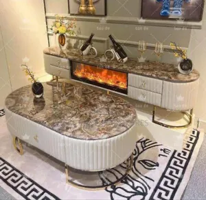 Beautiful Marble Top Tv Console and Table