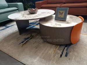 High-Quality Exquisite Luxury Mable Top 2in1 Console Table