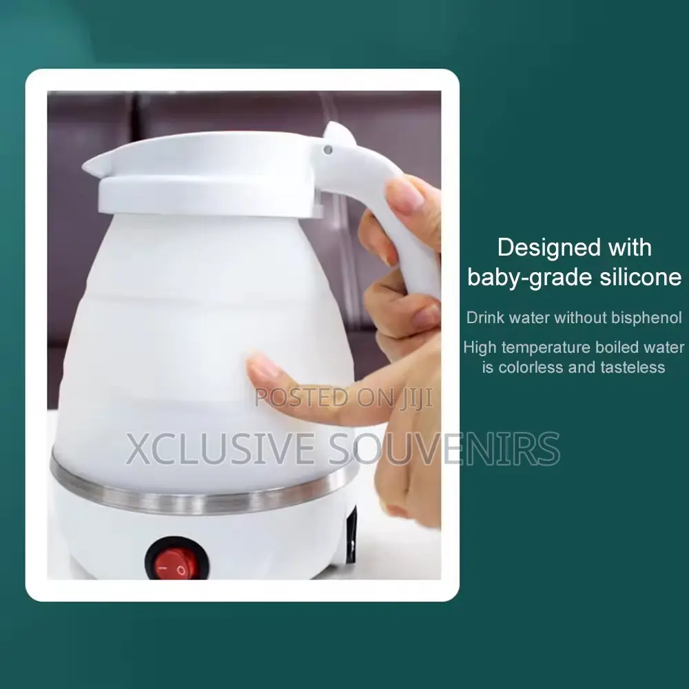 600ml Silicone Travelling Foldable Kettle Leak Proof