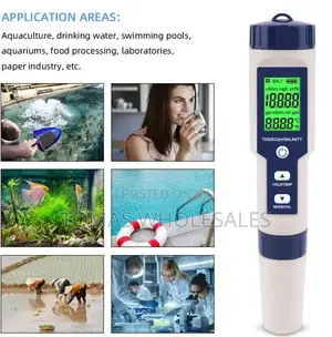5-in-1 Digital Water Quality Tester(Ph,Temp,Tds,Ec Salinity)