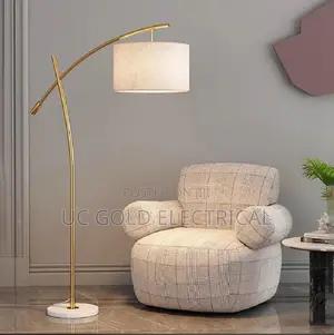 Nordic Minimalist Fabric Shade Led Fishing Floor Lamp Study