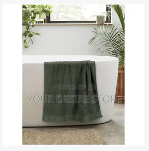 Large Cotton Bath Towel -Green