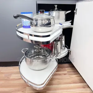 Built-in Cabinet Magic Corner Pot Racks