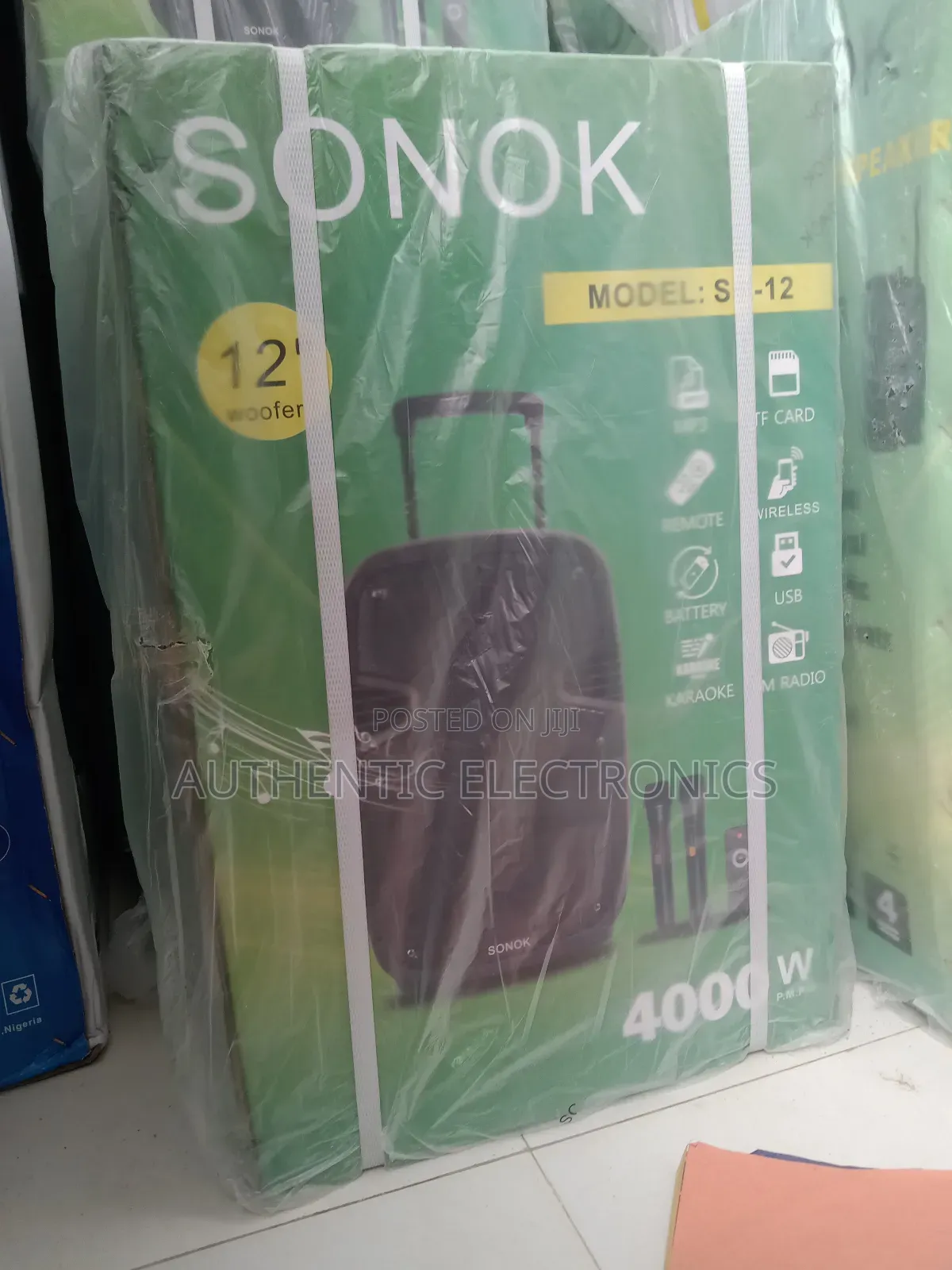 Brand New 12'inches Speaker With Double Wireless Microphone