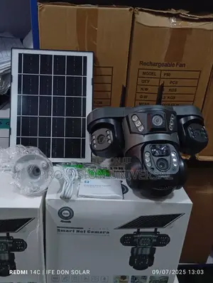 Solar Camera V380 3lens 3view It Also Uses Sim Card