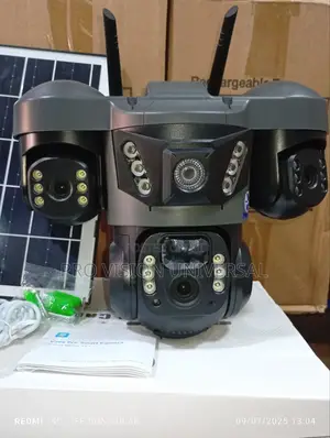 Solar Camera V380 3lens 3view It Also Uses Sim Card