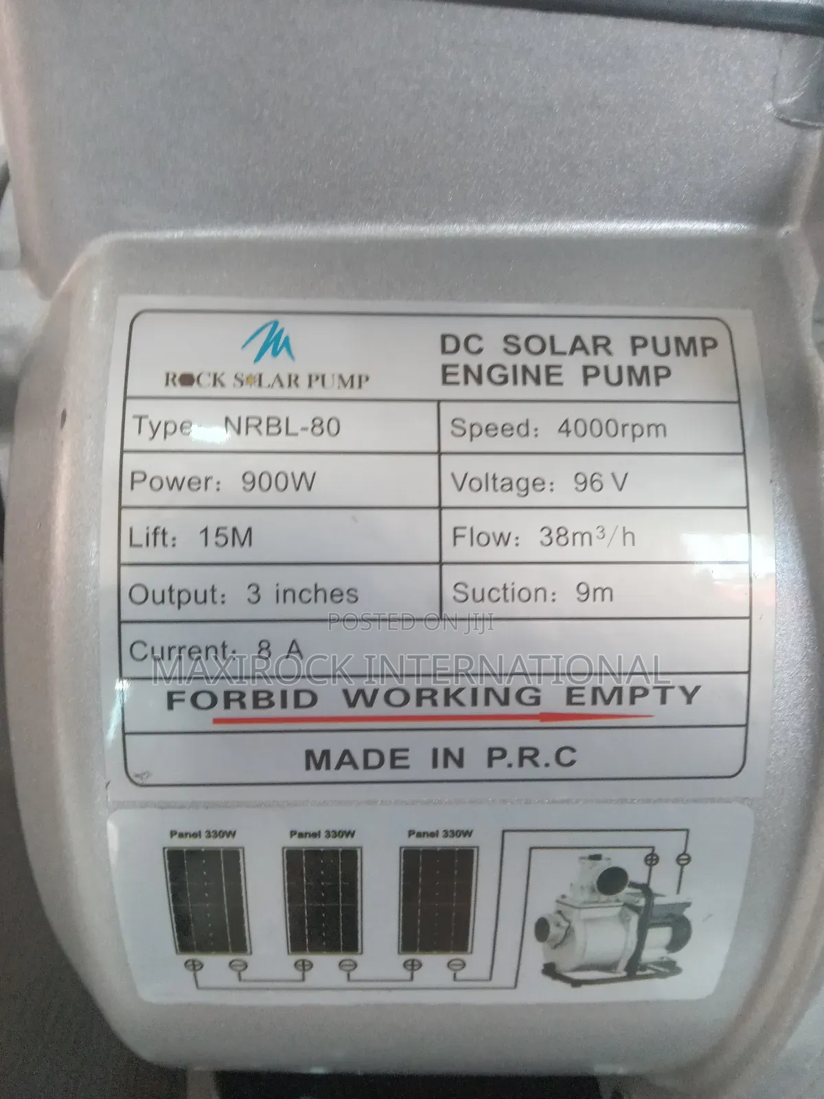 2hp 3" Short Coil Solar Irrigation Engine Surface Pump