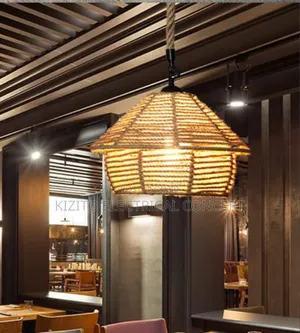 Dropped Hemp Rope Light Fixture Dining Restaurant Lamp