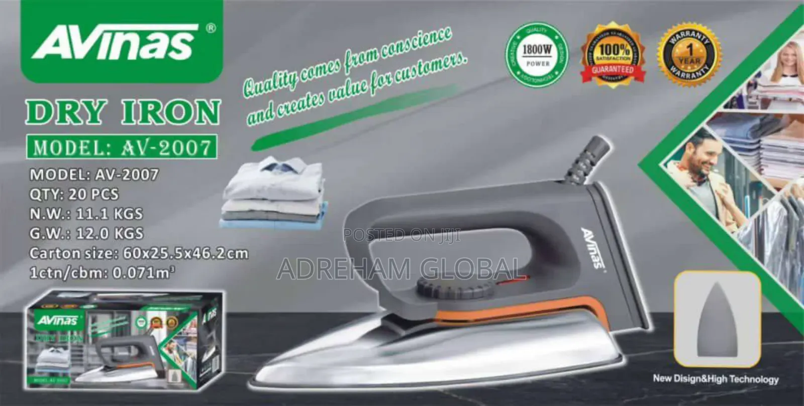Original Avinas (Phillips Type) Dry Iron