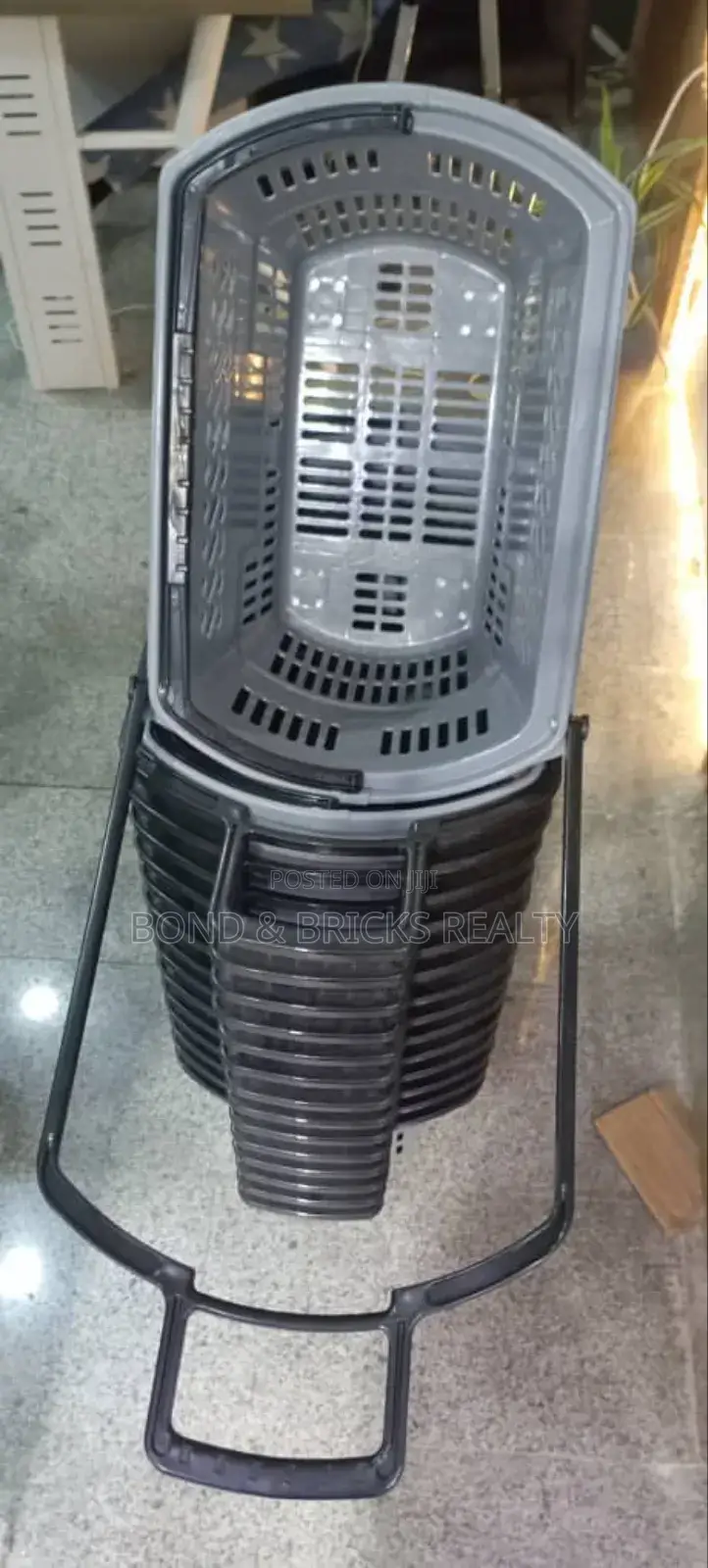 Gray Basket Trolley