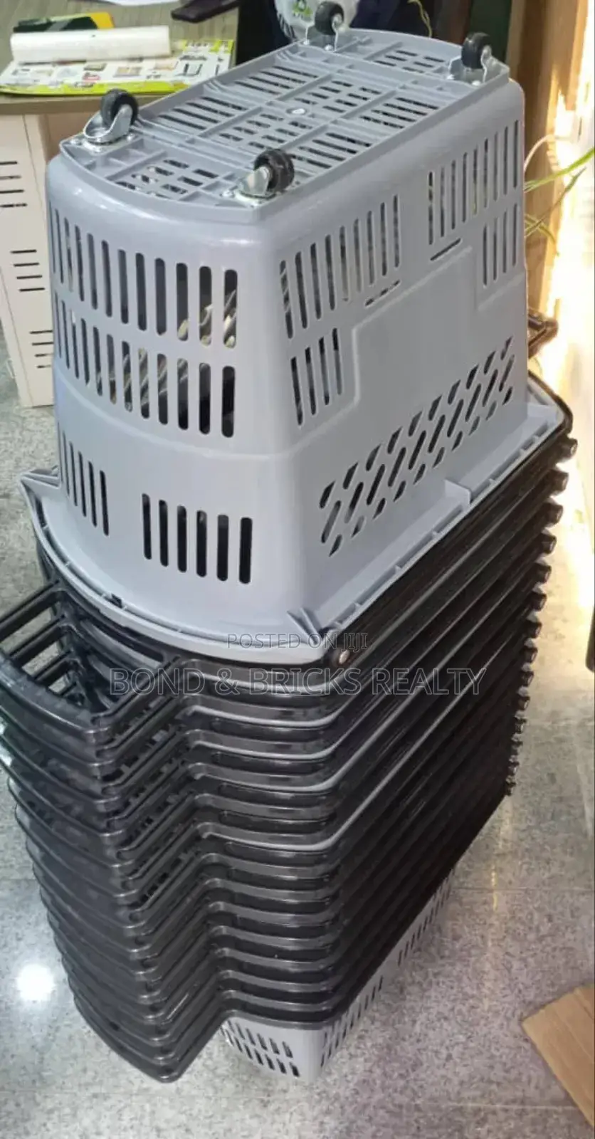 Gray Basket Trolley