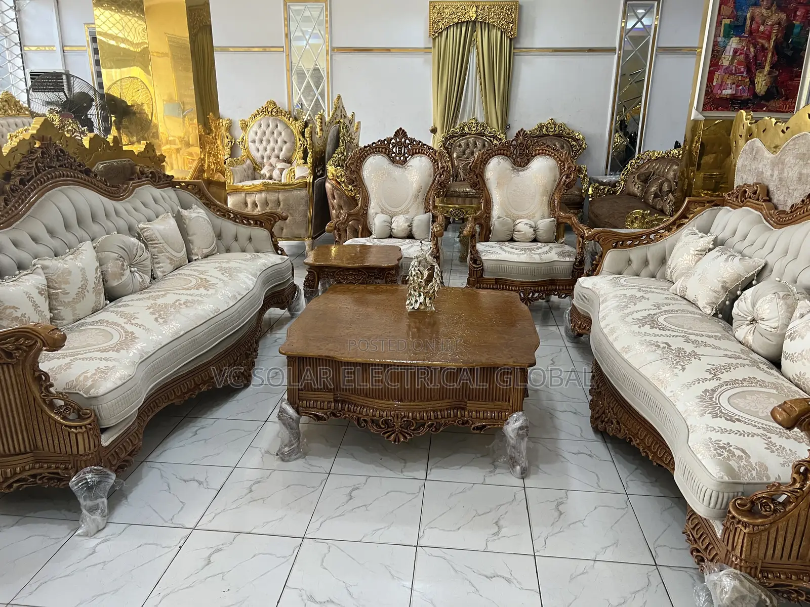 Egyptian Royal Sofa Chair Set
