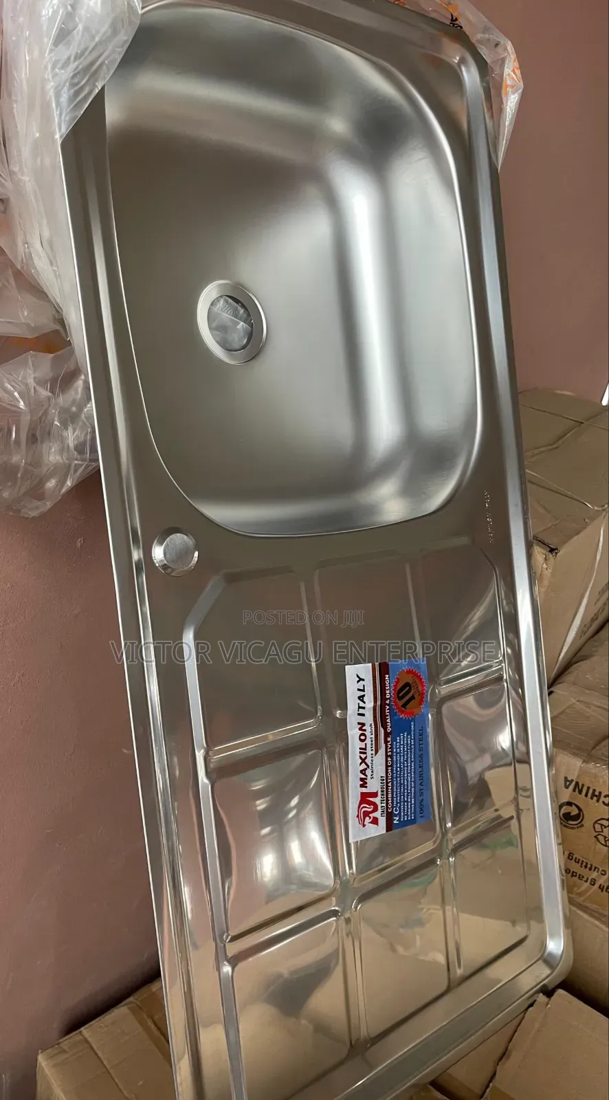 Maxilon Single Bowl Single Tray Kitchen Sink (Medium)