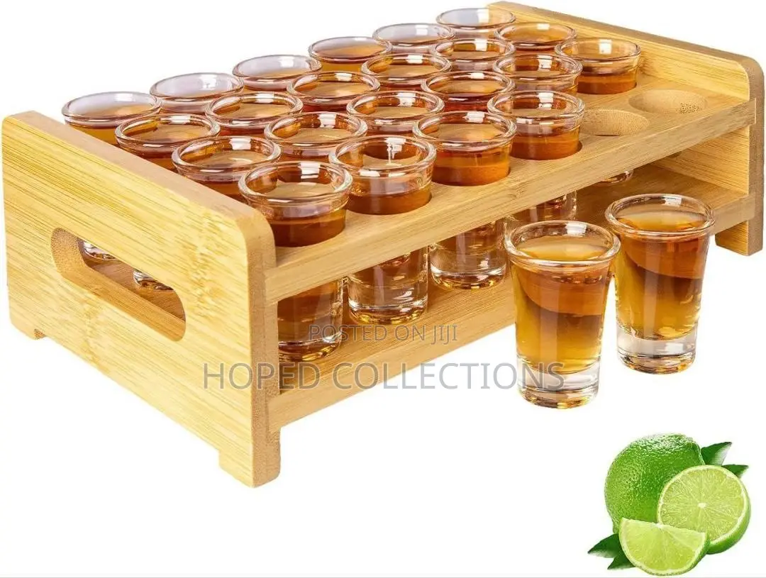 24 PCS Tequila Shot Cups With Rack