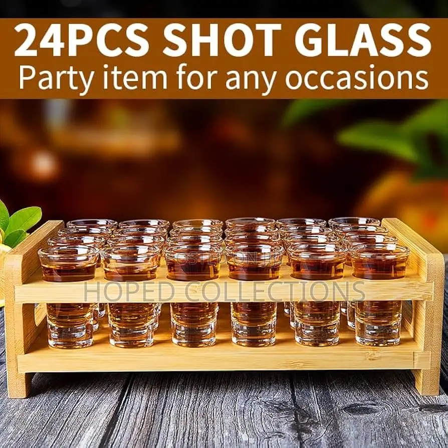 24 PCS Tequila Shot Cups With Rack