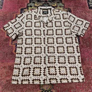 Malibu Beach Club Men's Shirt Brown Hawaiian Retro
