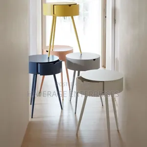 Coffee Table Side for Living Room,Round Wooden Sofa Tables
