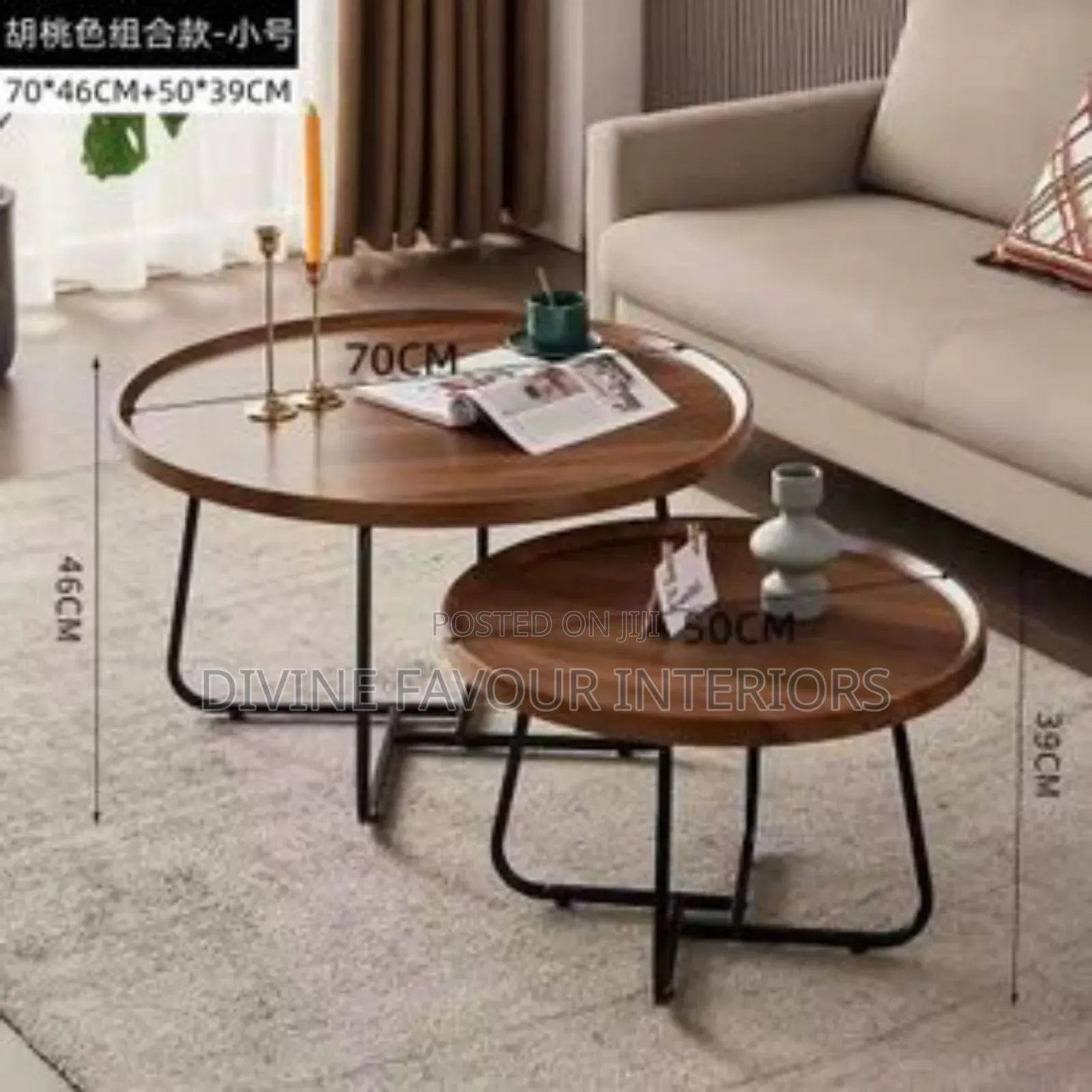 Wooden Center Table and Side Stool