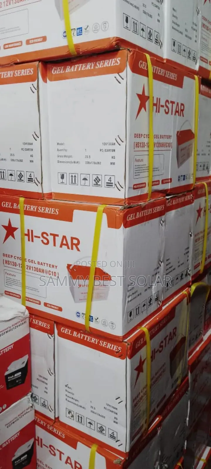 130ah/12v Hi-Star Solar Battery With Long Lasting Power
