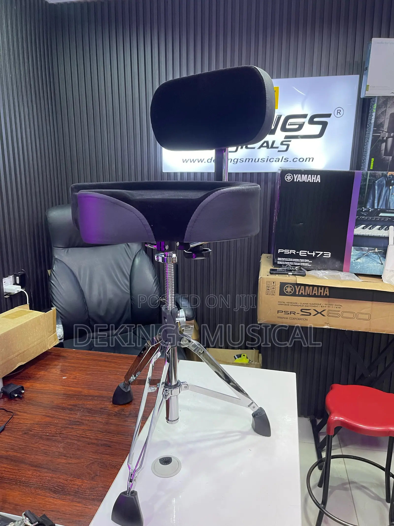 SJC Drum Throne With Back Rest Adjustable Stool / Seat