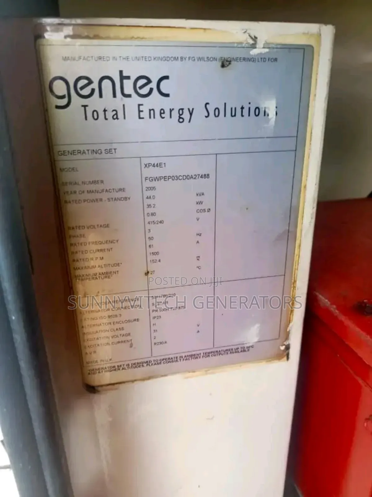 40kva 1000se Marapco Generator Perkins Super Silence Almost