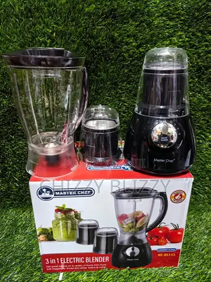 Master Chef Electric Blender With Grinder (Stainless)-3-in-1
