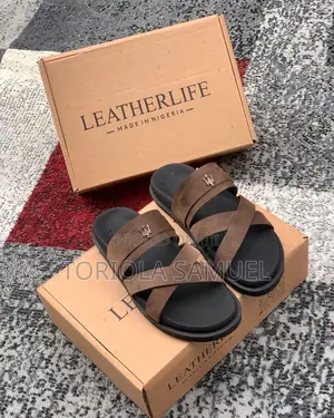 Unisex Leather Slippers