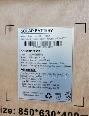 10kw Cworth Energy Solar Lithium Battery, 51.2v