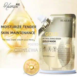 Photo - Huasurv Retinol Snake Venom Peptide Gold Replenishing Mask