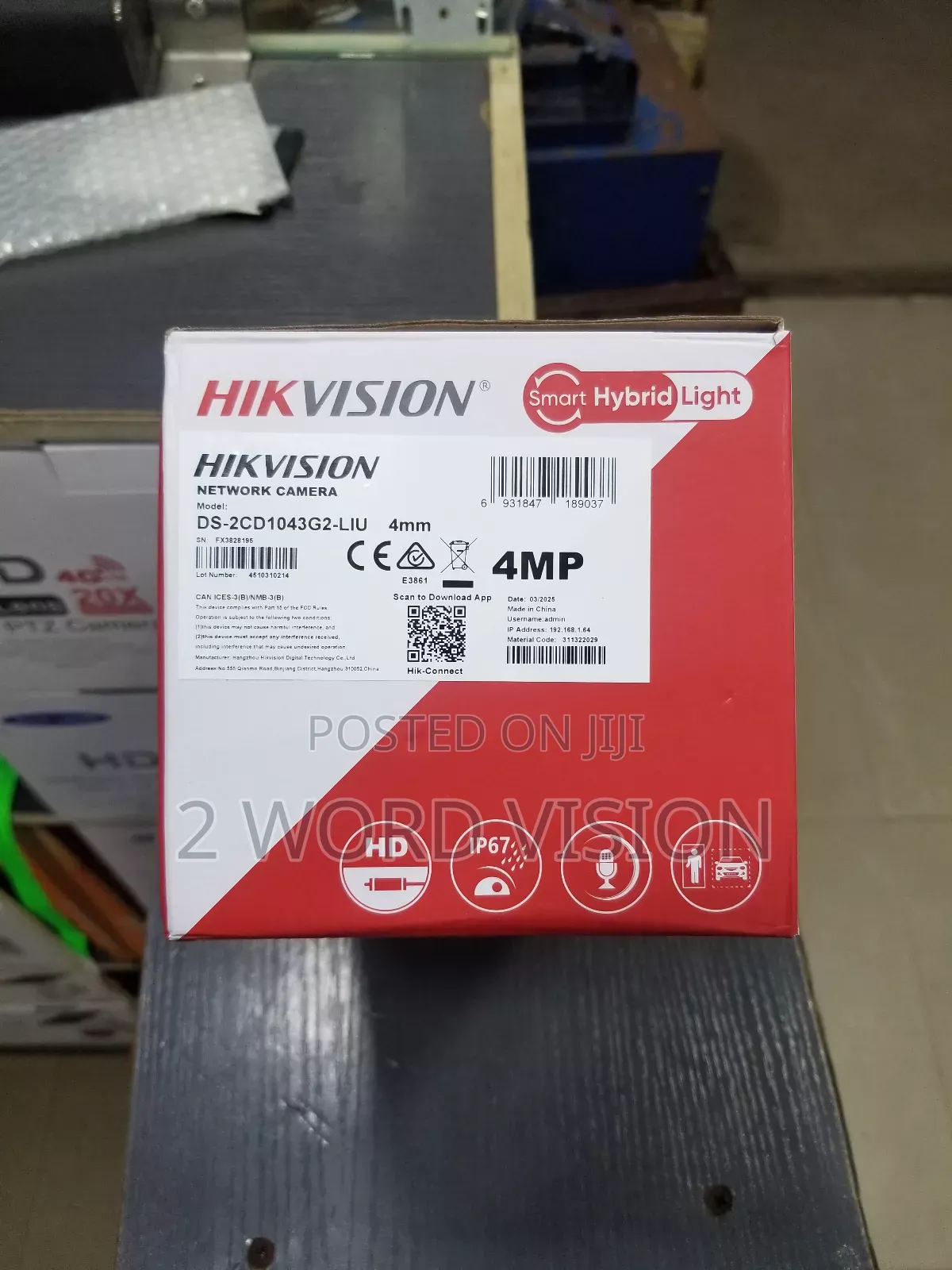 Hikvision4mp Smart Hybrid Light Fixed Bulletds-2cd1043g2-Liu