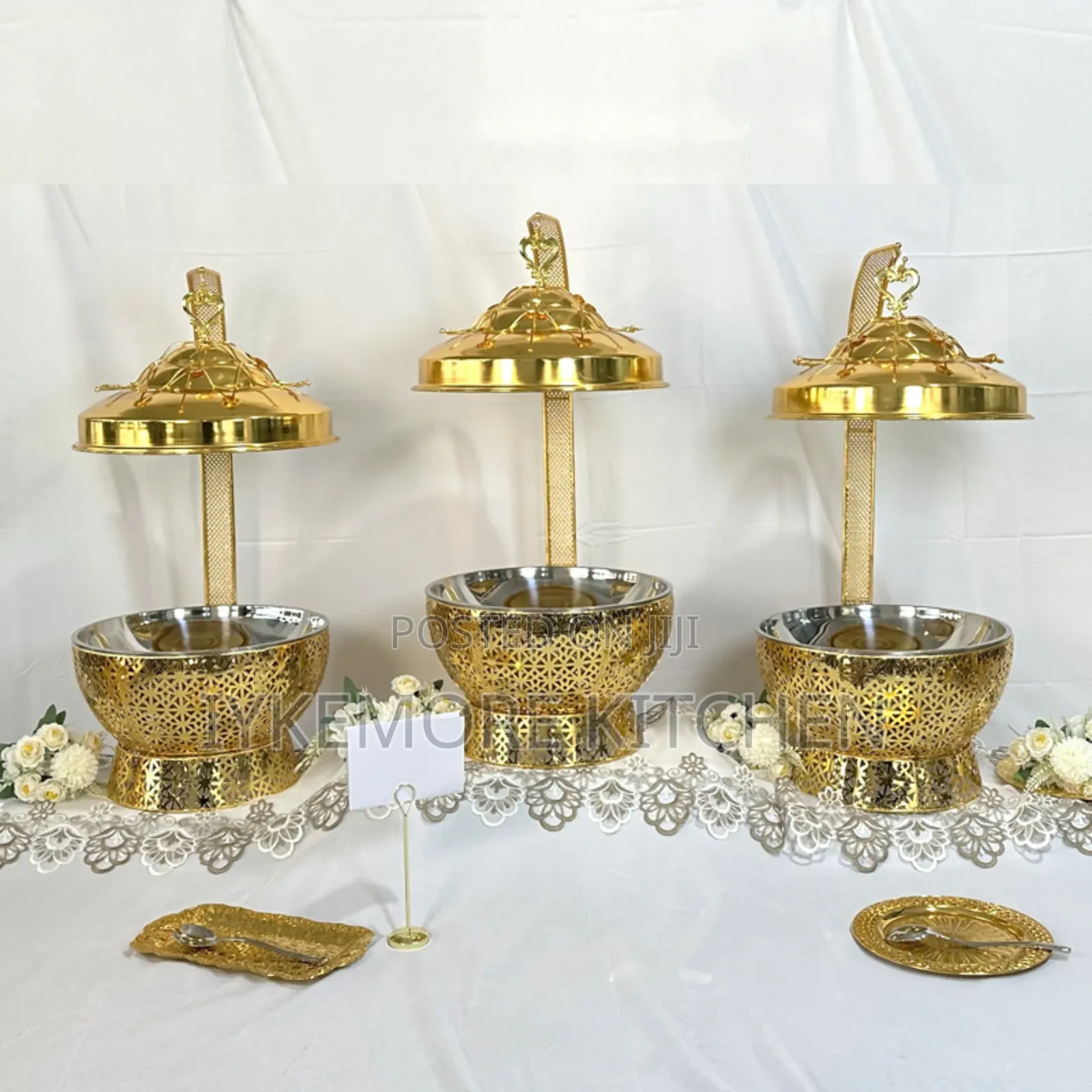 Hanging Gold Buffet Chafing Dish
