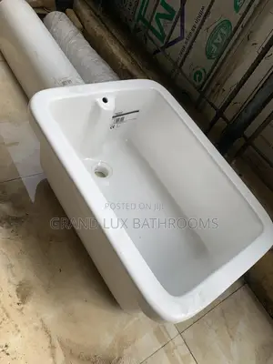 White Rectangular Laundry Sink.