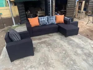L Shape Fabric Sofa Will Good Quality Material It's Availabl