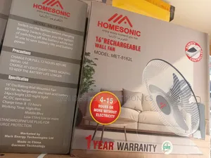 Homesonic 16" Rechargeable Wall Fan