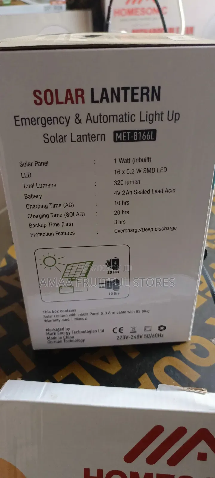 Homesonic Solar Rechargeable Lantern