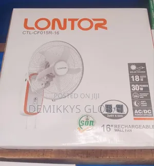 Lontor Rechargeable Wall Fan 16 Inches