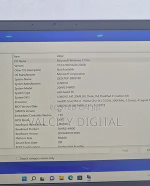 Laptop Lenovo ThinkPad X1 Carbon 16GB Intel Core i7 SSD 256GB
