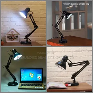 Swing Arm Table Lamps Metal Structure Desk Lamps Plug-in Led