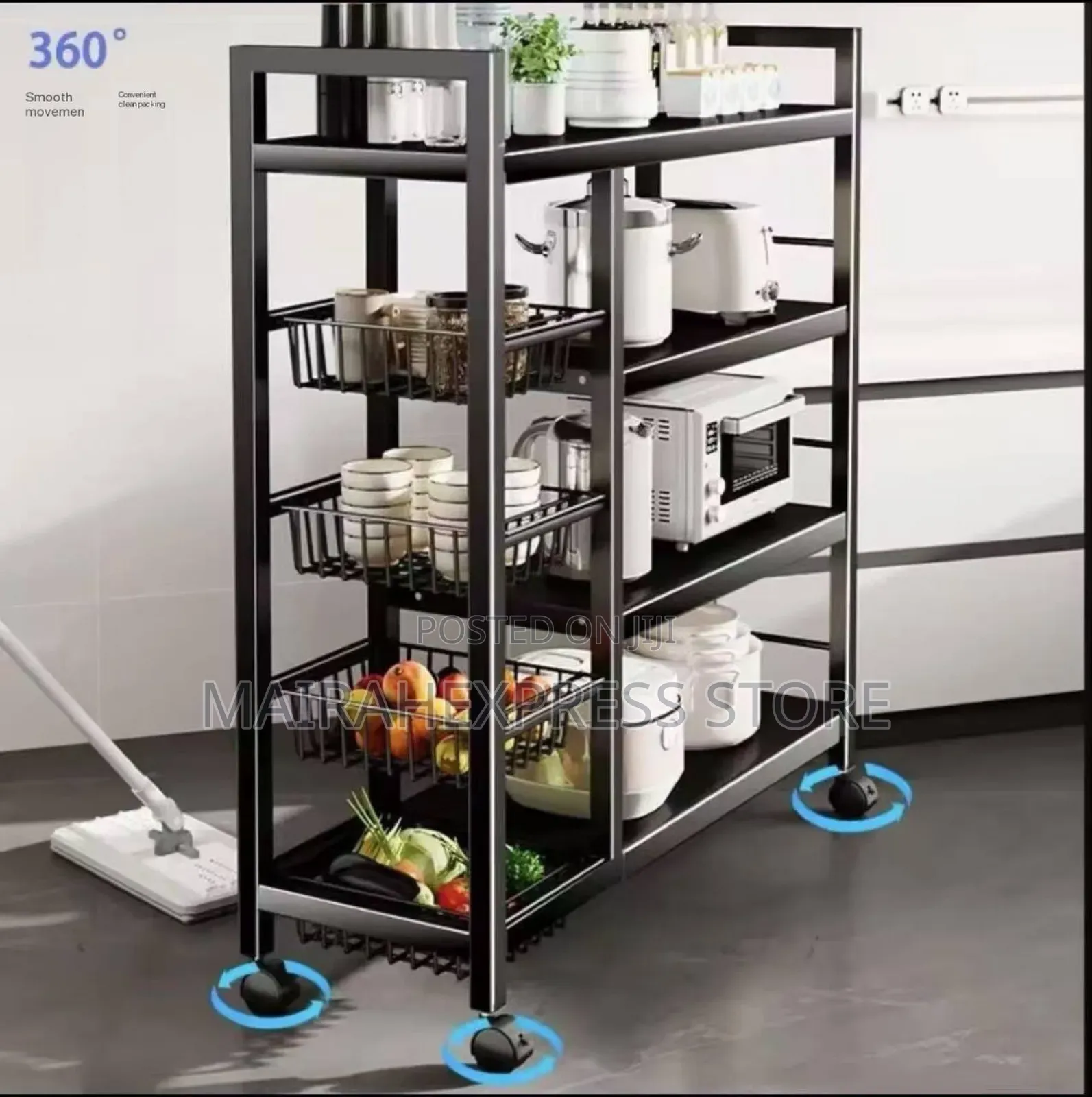 Multi Tiers Kitchen Storage Shelf Rack Organizer