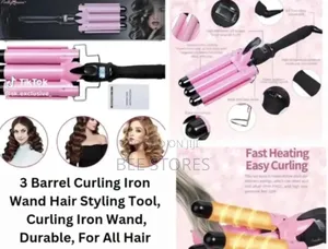 Hair Curler With Three Barrels