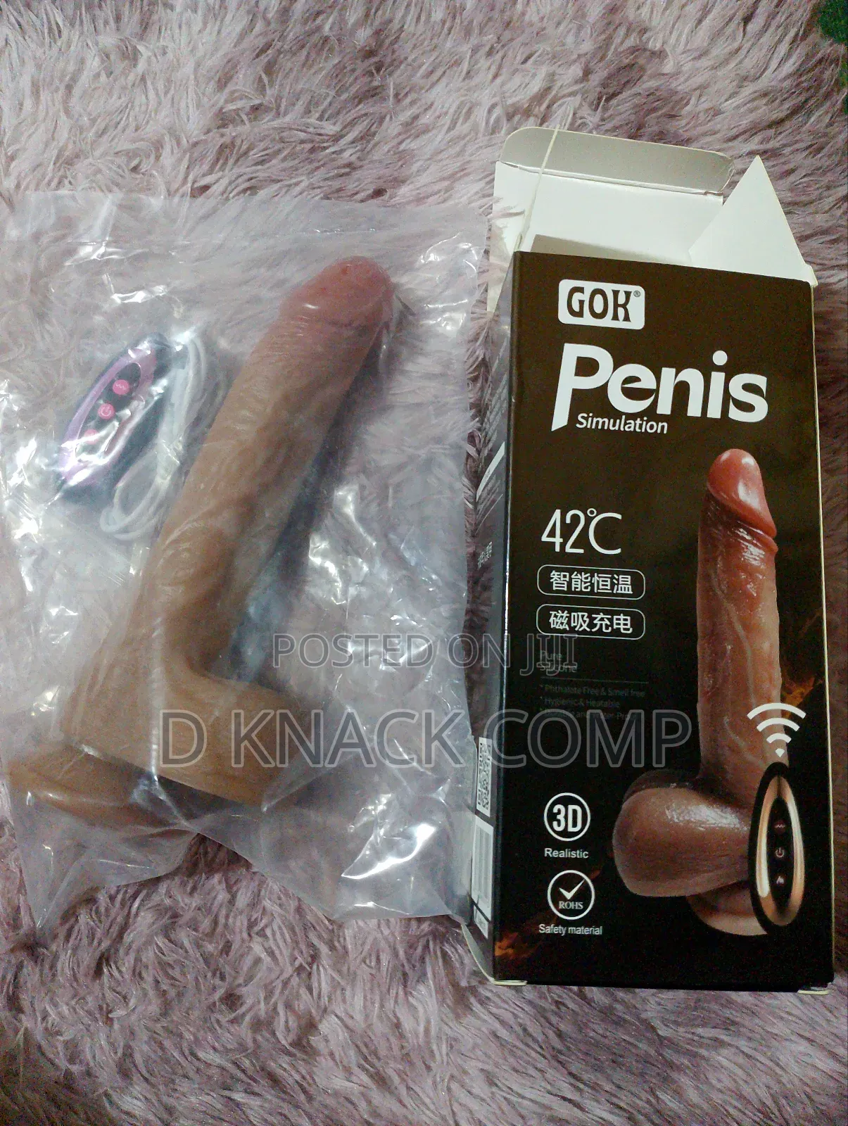 Wireless Remote Control Thrusting Silicone Simulation Dildo