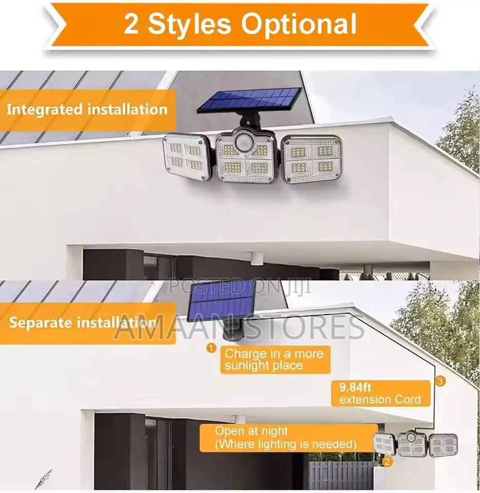 Solar Motion Sensor Led Wall Light With Remote Control