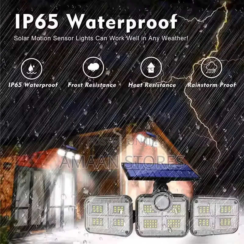 Solar Motion Sensor Led Wall Light With Remote Control