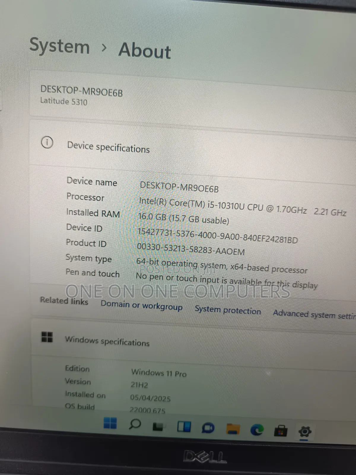 Laptop Dell Latitude 5310 16GB Intel Core I5 SSD 256GB